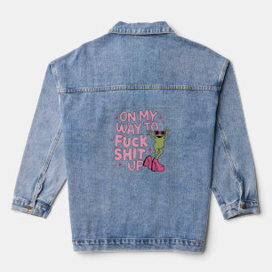 On My Way to Cause Chaos Denim Jacket