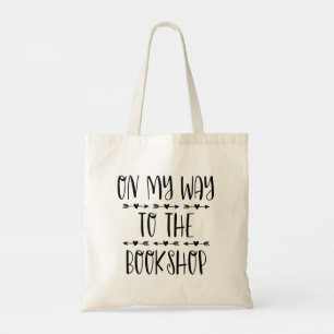 On My Way To The Bookshop Tote Bag