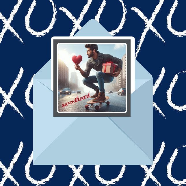 On My Way with Gift Sweetheart Valentine Holiday Card (Creator Uploaded)