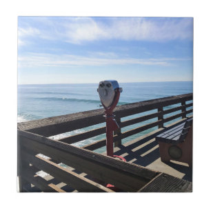 On Newport Pier, Newport Beach, California Ceramic Tile
