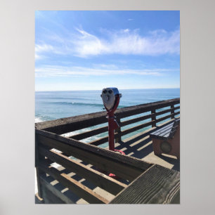 On Newport Pier, Newport Beach, California Poster