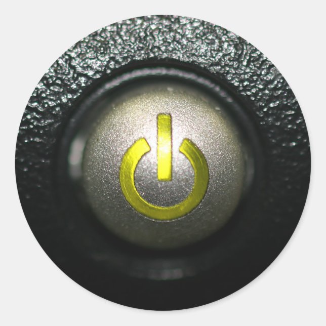 On Off Classic Round Sticker (Front)