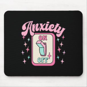 On Off Switch Fun Mental Health Awareness Retro  Mouse Pad