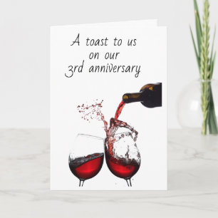 ON **OUR 3rd ANNIVERSARY** TOASTING US Card