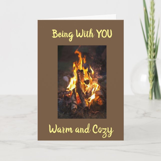 ON OUR ANNIVERSARY "GET COZY" HOLIDAY CARD (Front)