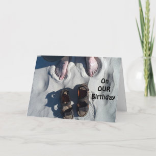 "ON OUR" BIRTHDAY=RELAX AND "ENJOY!" BEACH STYLE CARD