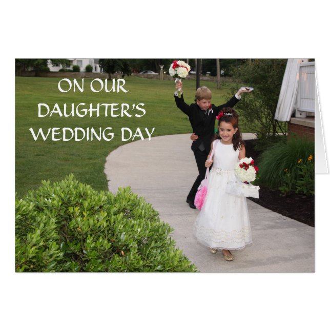 ON OUR ***DAUGHTER'S*** WEDDING DAY (Front Horizontal)