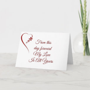 *ON OUR WEDDING DAY** to BRIDE OR GROOM Card