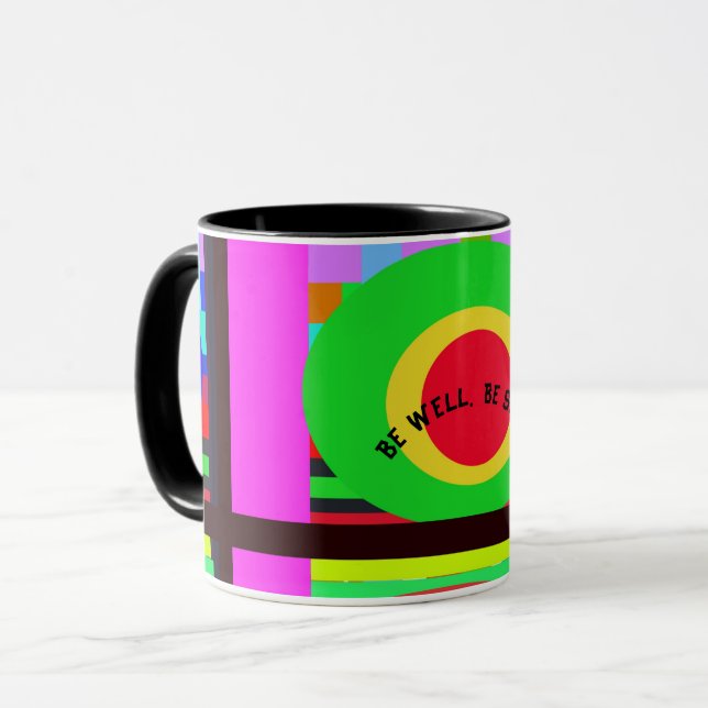 On Point Contemporary Artful Trend Circles Mug (Front Left)