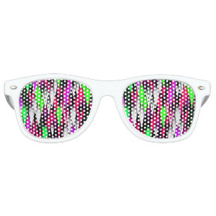 On Point NEON Green Purple Pink Funky Fun Retro Sunglasses