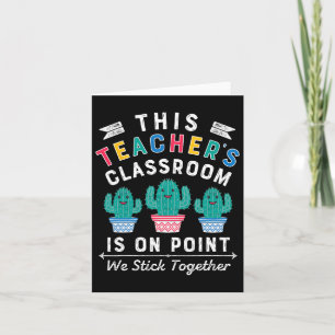 On Point We Stick Together Fun Back To School Teac Card