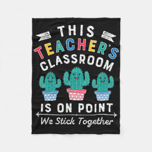 On Point We Stick Together Fun Back To School Teac Fleece Blanket