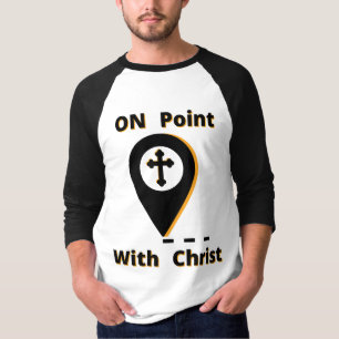 On Point With Christ Biblical Men's 3/4 T-Shirt