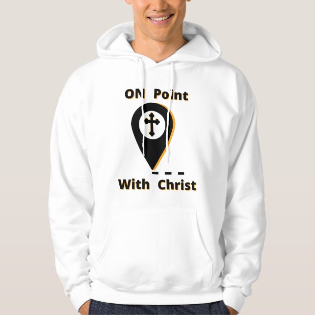 On Point With Christ Biblical Men's  Hoodie (Front)