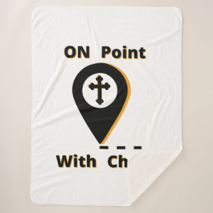 On Point With Christ Biblical Sherpa Blanket