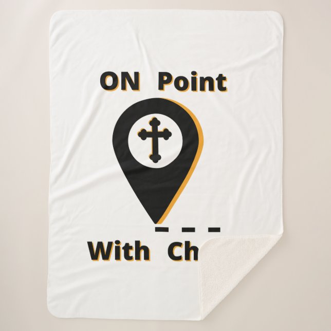 On Point With Christ Biblical Sherpa Blanket (Front)