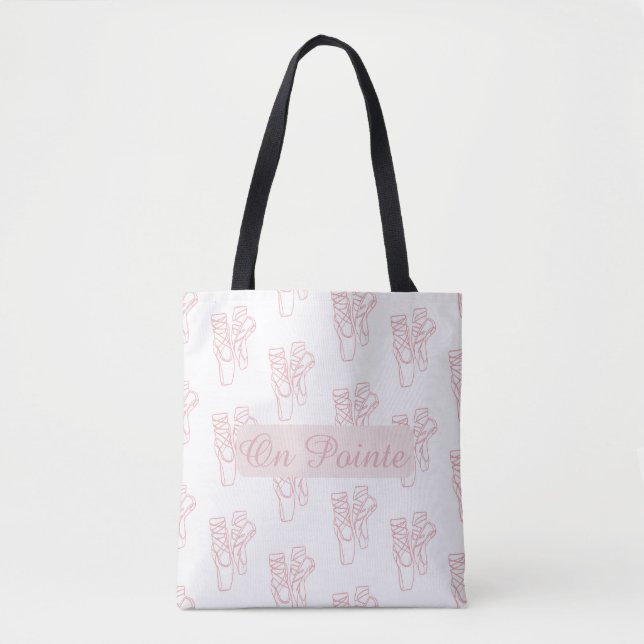 On Pointe Ballet Shoes Tote Bag (Front)