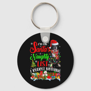 On Santas Naughty List Xmas Boxer  Key Ring