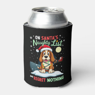On Santa's Xmas Naughty List Regret Nothing Basset Can Cooler