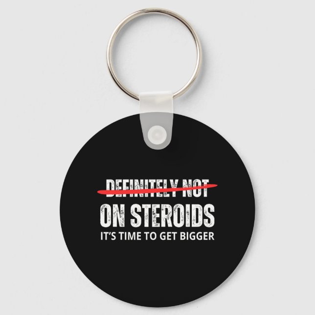 On Steroids Confirmation  Key Ring (Front)
