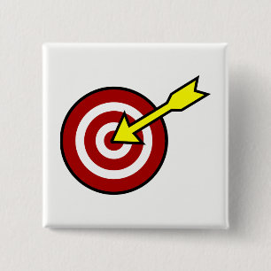 On Target 15 Cm Square Badge