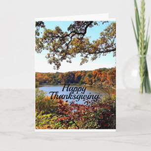 ON THANKSGVING THANK YOU FOR BRIGHTENING MY WORLD HOLIDAY CARD