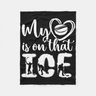 On That Ice Hockey Mum Of A Hockey Player Ice Hock Fleece Blanket
