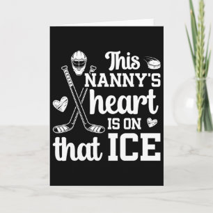On That Ice Hockey Nanny Grandma Ice Hockey Player Card