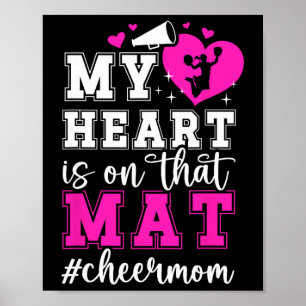 On That Mat Cheer Mum Of A Cheerleader Mother Chee Poster