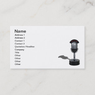 On the Air Pill Microphone Business Card