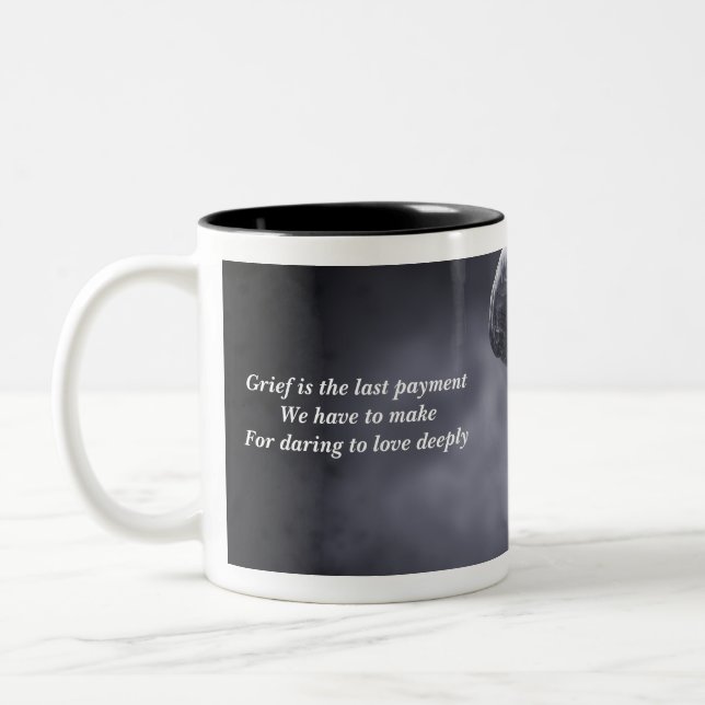 On the Back Side of Love Two-Tone Coffee Mug (Left)