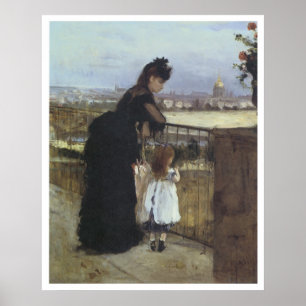 On the Balcony, 1871-72 Berthe Morisot Poster