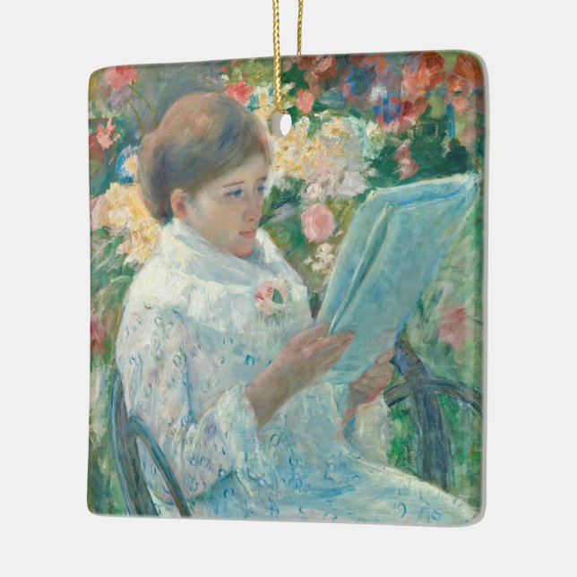 On the Balcony - Mary Cassatt - Fine Art Repro  Ceramic Ornament (Left)