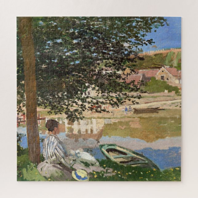 On the Bank of the Seine by Monet Jigsaw Puzzle (Vertical)