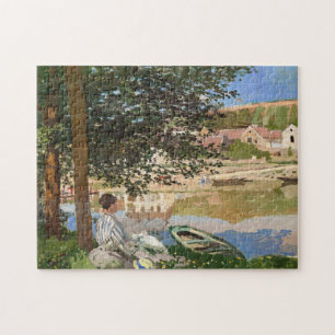 On the Bank of the Seine by Monet Jigsaw Puzzle
