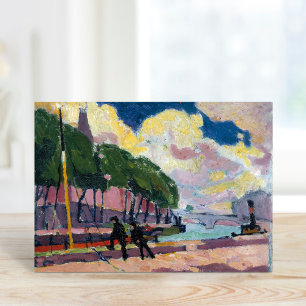 On the Banks of the Seine Henry Lyman Saÿen Card
