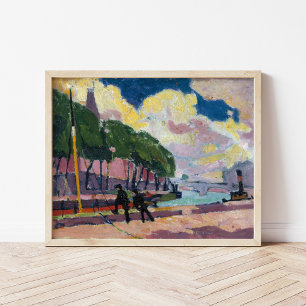 On the Banks of the Seine   Henry Lyman Saÿen Poster