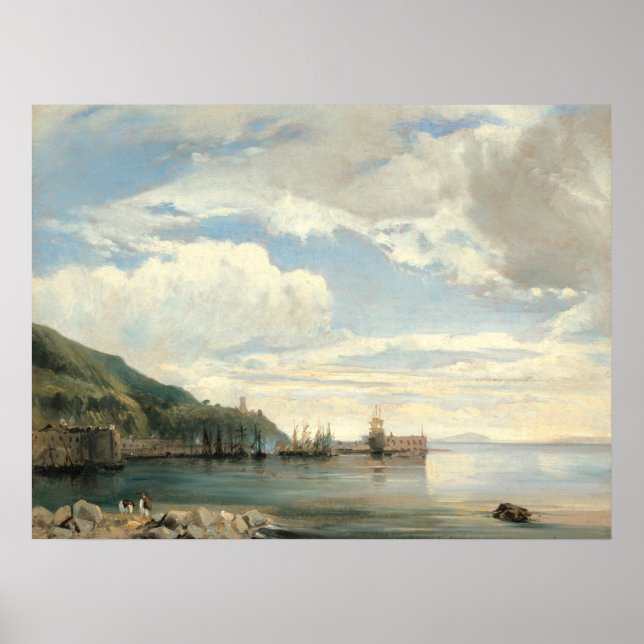 On the Bay of Naples - Fleury Fine Art Poster (Front)