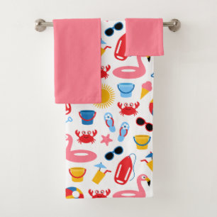 On the beach bath towel set