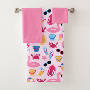 On the beach bath towel set