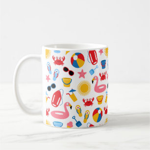 On the beach coffee mug