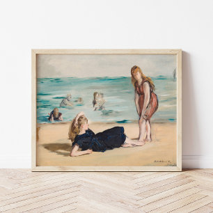 On the Beach   Édouard Manet Poster
