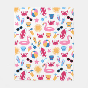 On the beach fleece blanket