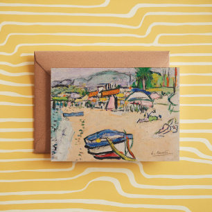 On The Beach   George Leslie Hunter Card