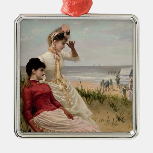 On the Beach Metal Ornament (Front)