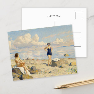 On the Beach Paul Fischer Postcard