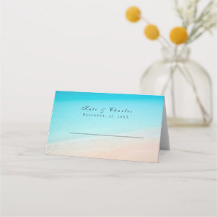 On the beach place card