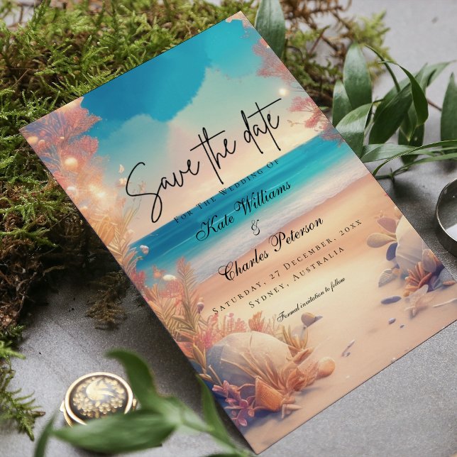 On the beach Save the date (Creator Uploaded)