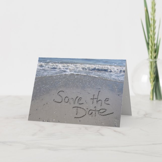 On the Beach Save the Date Announcement (Front)