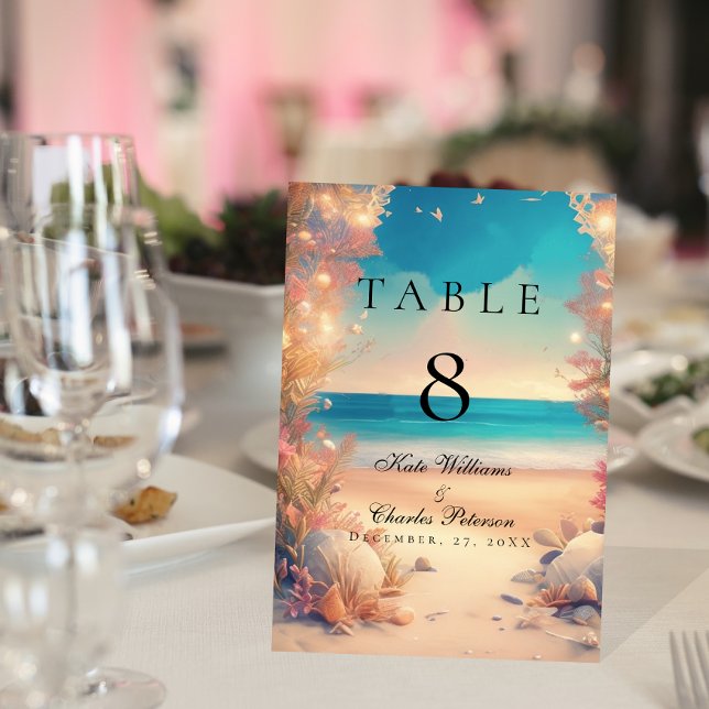 On the beach table number (Creator Uploaded)